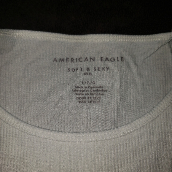 American Eagle Soft and Sexy Sport top crop top Large white - Picture 7 of 7